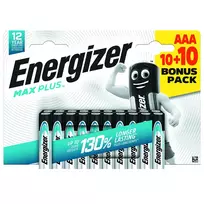 Energizer Max Plus Micro (AAA) baterija šarminė-mangano 1.5 V 20 vnt. (E304145700)
