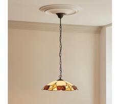 Endon 112197 - Liustra ant grandinės Tiffany INGRAM 1xE27/60W/230V, skersmuo 45 cm
