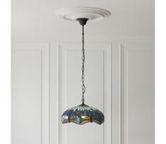 Endon 112195 - Pakabinamas šviestuvas ant grandinės Tiffany DRAGONFLY 1xE27/60W/230V skersmuo 41 cm