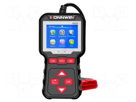 Meter: OBD diagnostic | LCD | user's manual,USB cable | OBD | 8÷18VDC