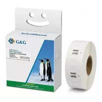 G&G Labels 25mm x 54mm Black on White Compatible with Dymo 11352 / S0722520