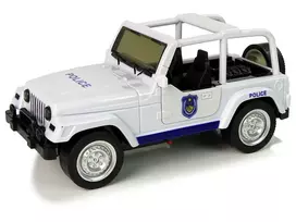 LEAN TOYS Visureigis Policijos Automobilis Baltas