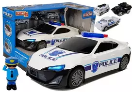 LEAN TOYS Policininko automobilio garažas 2v1 su garsu ir šviesa