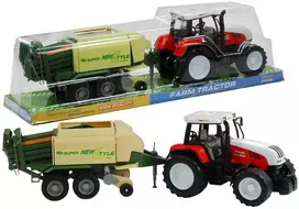 LEAN TOYS Didelis traktorius su priekaba Žemės ūkio mašina 65 cm