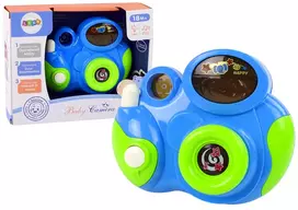 LEAN TOYS Interaktyvus fotoaparatas kūdikiams su šviesos ir garso melodijomis, mėlynas