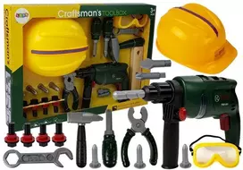 LEAN TOYS DIY rinkinys su grąžtu, akiniais ir šalmu