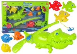 LEAN TOYS Didysis žvejybos rinkinys su meškere „Let's Go Fishing!“ – 11 elementų