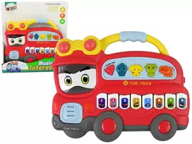 LEAN TOYS Interaktyvus pianinas su gaisrinės, gyvūnų, transporto garsais ir melodijomis