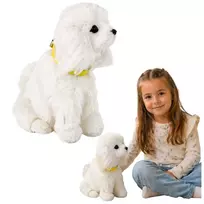 LEAN TOYS Interaktyvus minkštas šuniukas Poodle su švelniu kailiuku