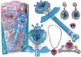 LEAN TOYS Magical Fairy Tale Princesses Set Interactive Wand Light Sound Star Projector Function