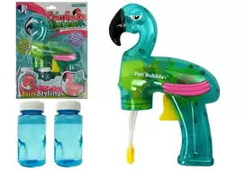LEAN TOYS Muilo burbulų pistoletas Flamingo Blue