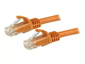 StarTech.com 7.5m CAT6 Ethernet kabelis, 10 Gigabit Snagless RJ45 650MHz 100W PoE jungiamasis laidas, CAT 6 10GbE UTP tinklo kabelis su įtempimo mažinimu, oranžinis, laidai yra UL sertifikuoti/TIA – 6 kategorija – 24AWG (N6PATC750CMOR)