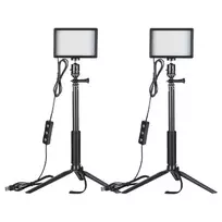 NEEWER ZC-10S Dviejų lempų LED vaizdo šviesų rinkinys su filtrais ir trikojais
