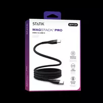 STATIK MagStack Pro Magnetinis USB-C laidas 1m Juodas