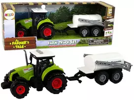 LEAN TOYS Traktorius su priekaba vaikams Ūkio automobilis