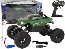 Valdomas automobilis LEAN TOYS R/C 2.4 GHz 1:18 Žalias