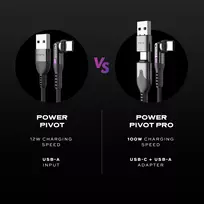 STATIK PowerPivot Pro Nylon Braided Cable, USB-C to USB-C, 2m, Black