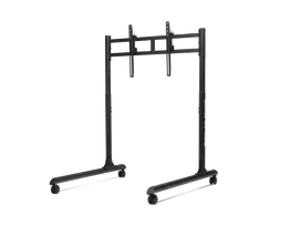 Next Level Racing Floor Stand - Round Tube Freestanding Single Monitor Stand - Up to 65 inch - Height Adjustment, Tilt - Maximum Weight Capacity 50 kg - Black