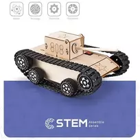EXTRA DIGITAL Wooden Construction Kit Electric Tank, Educational Model