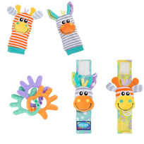 Playgro – Riešo barškutis ir kojų pirštai – „Jungle Friends“ dovanų rinkinys (10188405)