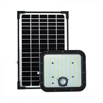 V-tac 30W LED prožektorius su saulės baterija, juodas, 6400K, su judesio davikliu