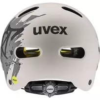 Vaikiškas dviračių šalmas UVEX Kid 4 Style MIPS, Dirt Warm Grey