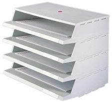 Twinco Dokumentų dėklai Twin Panorama pilki 2100-9 4 dėklai/vnt - (4 vnt.)