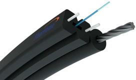 S-NOTKSP, vienmodis, 1J, G.657A1, 0.6kN, 5.2mm lauko plokščias šviesolaidinis kabelis 1F, Fiberhome