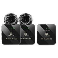 Bevielis skaitmeninis dvigubas mikrofonas, prisegamas, OTG USB Type-C, Lightning