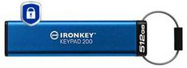 „Kingston IronKey“ klaviatūra 200 512GB USB-A su AES šifravimu
