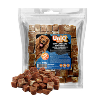 UniQ Pets – Minkšti ėrienos ir menkės kubeliai, 500 g