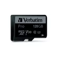 SD MicroSD Card 128GB Verbatim SDHC Pro Class 10 + Adapter retail