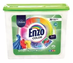 Skalbimo kapsulės DELUXE Enzo 3 in 1 Color, 30 vnt.