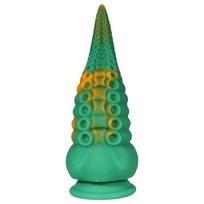 OgazR Octopuss - dildo su čiuptuvais - 21 cm - žalia/geltona