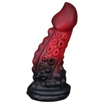 OgazR - dildo polipo forma - 19 cm - raudonas