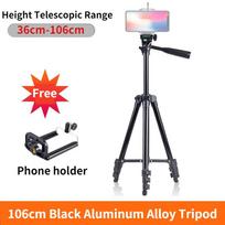 Multi-Function Aluminum Alloy Tripod Mobile Phone Camera Live Support Portable Telescope Tripod 106cm