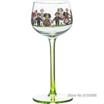 150ml Elzaso vyno taurė Egzotiškas krištolinis gėrimo puodelis Mielas lėliukės Lilliputian Kawaii kokteilių vyno taurė Vintažinis raudonojo vyno taurė Puodelis