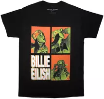 Rock Marškinėliai Billie Eilish 3 Photo Logo, Dydis: XL