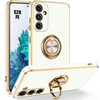 Protective Case - BOOLING - for Samsung Galaxy S20 FE - Anti-Scratch - Finger Ring - Slim Flexible balta
