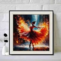 New Arrival 5D DIY Full Circle Diamond Painting  Dance  Embroidery Cross Stitch Home Decor Gift 20x20cm
