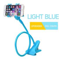 Universal Cell Phone Holder Flexible Long Arm lazy Phone Stands Clamp Bed Tablet Car Mount Bracket For Home Bed Mount Smartphone Desktop Gooseneck Blue-1PC