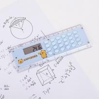 Capybara Ruler Calculator Mini Straightedge Creative Straight Ruler  School mėlyna