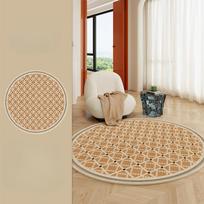 Modern Soft Carpet Light Luxury Washable Anti-slip Bedside Rug for Living Room Bedroom Decor Floor Mat 80x80CM