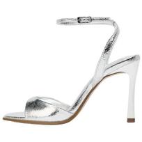 Zara Pu Open Toe Fashion One Strap Sandals 9.5Cm Women Sandals Silver 2311610808 35 white