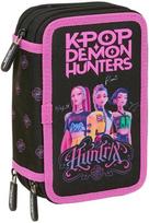 Safta Kpop Demon Hunters Negra triple plumier 37pcs