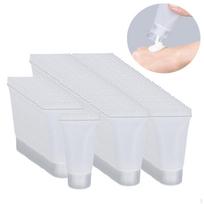 100 vnt. tuščias buteliukas 5 ml, daugkartinio naudojimo, nešiojamas konteineris glossy white white