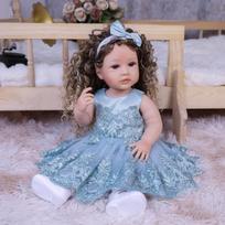 Lifelike 55 cm Princess Reborn Baby Doll Bathe Silicone Vinyl Newborn Babies Doll Toy suit Kids Early Educational Christmas Gifts 22 inch about 55 cm