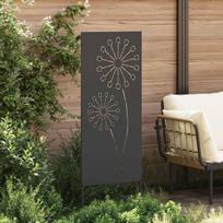 Garden Privacy Screen Canvas Black 50 x 140 cm