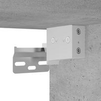 5 piece living wall unit with LED lighting concrete grey particleboard