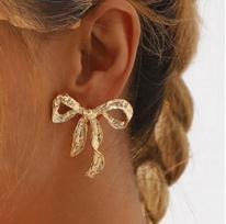 Exaggerate Personality Geometry Liquid Metal Irregular Fold Flowers Stud Earrings for Women Fashion Party Jewelry Accessory Gift